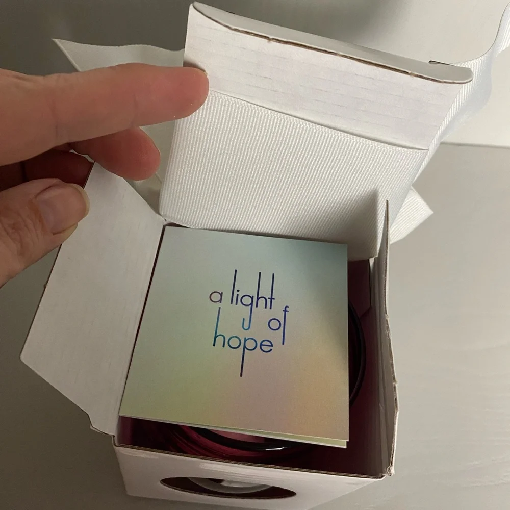 Glassybaby votive candle holder Pink cranberry True Love new in Gift Box - Picture 4 of 9